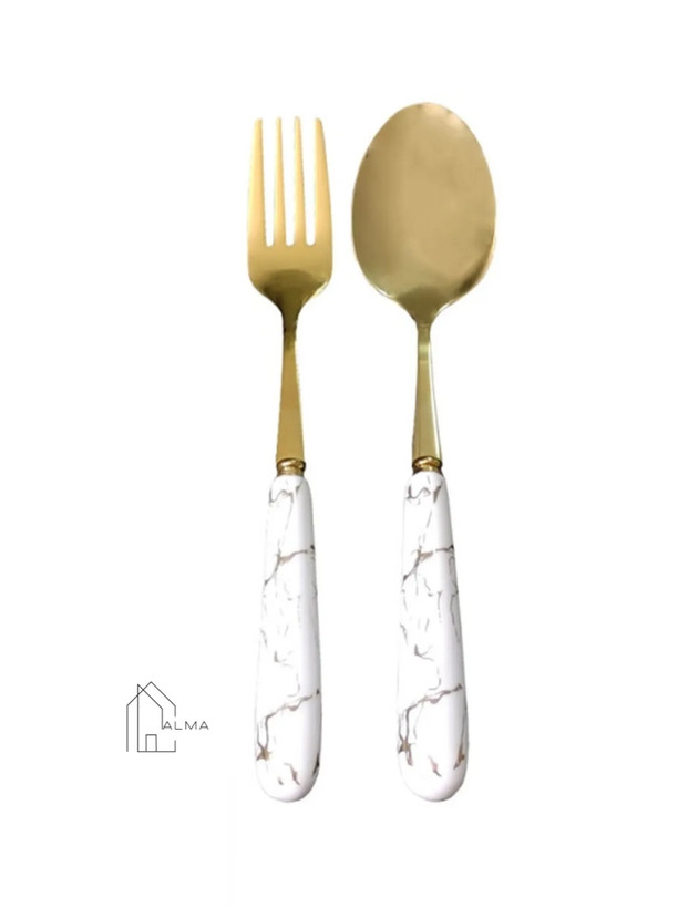 ست قاشق و چنگال،کارد و چنگال ۲۴ پارچه طرح ماربل