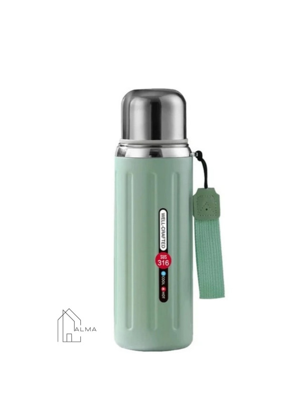 فلاسک استیل درجه یک 800 میل Well Crafted درب لیوانی
