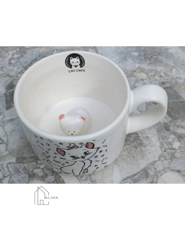 ماگ سرامیکی سفید داخل برجسته
