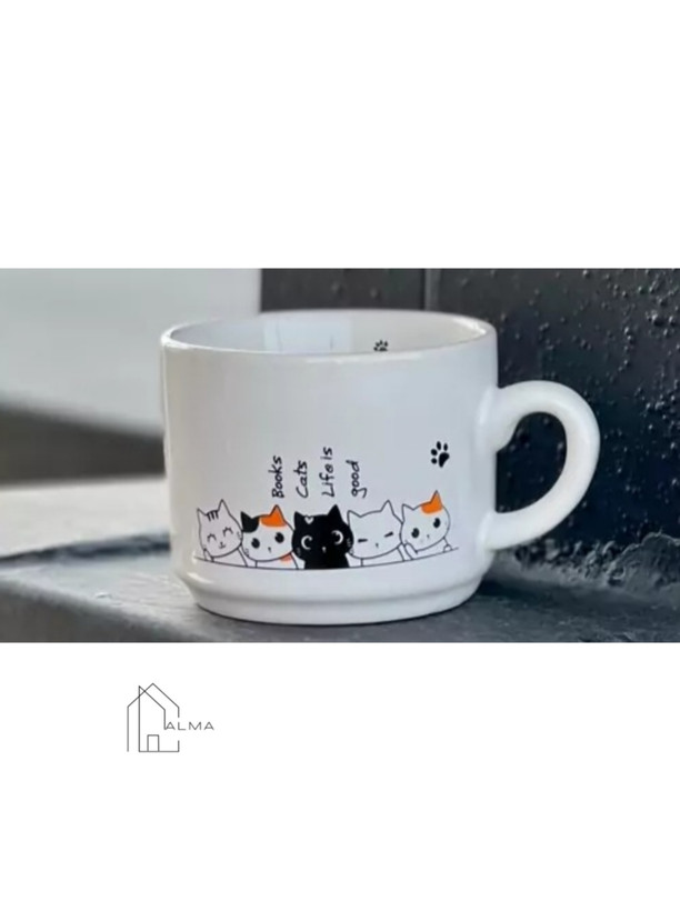 ماگ سرامیکی سفید داخل برجسته