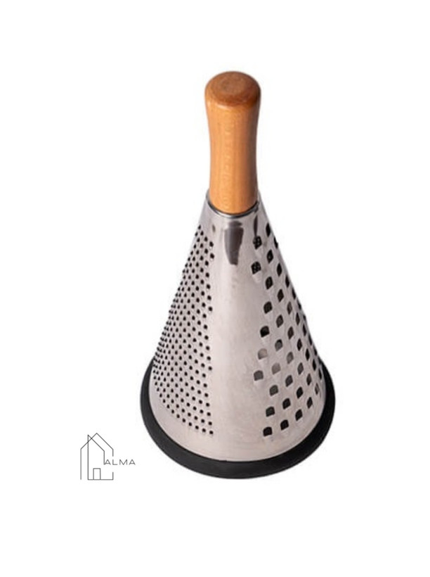 رنده مخروطی استیل دسته چوبی شنگیا کوچک