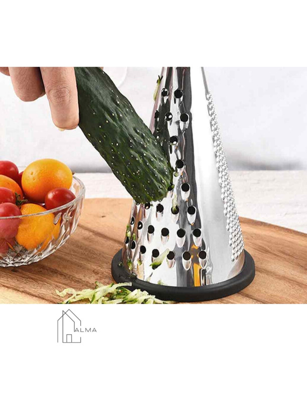 رنده مخروطی استیل دسته چوبی شنگیا کوچک