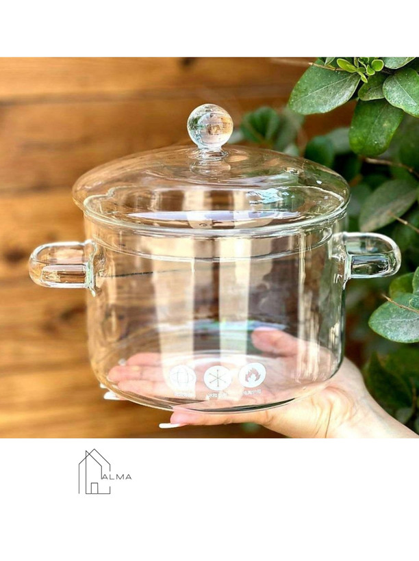 قابلمه تمام پیرکس شعله مستقیم سایز 1500ml