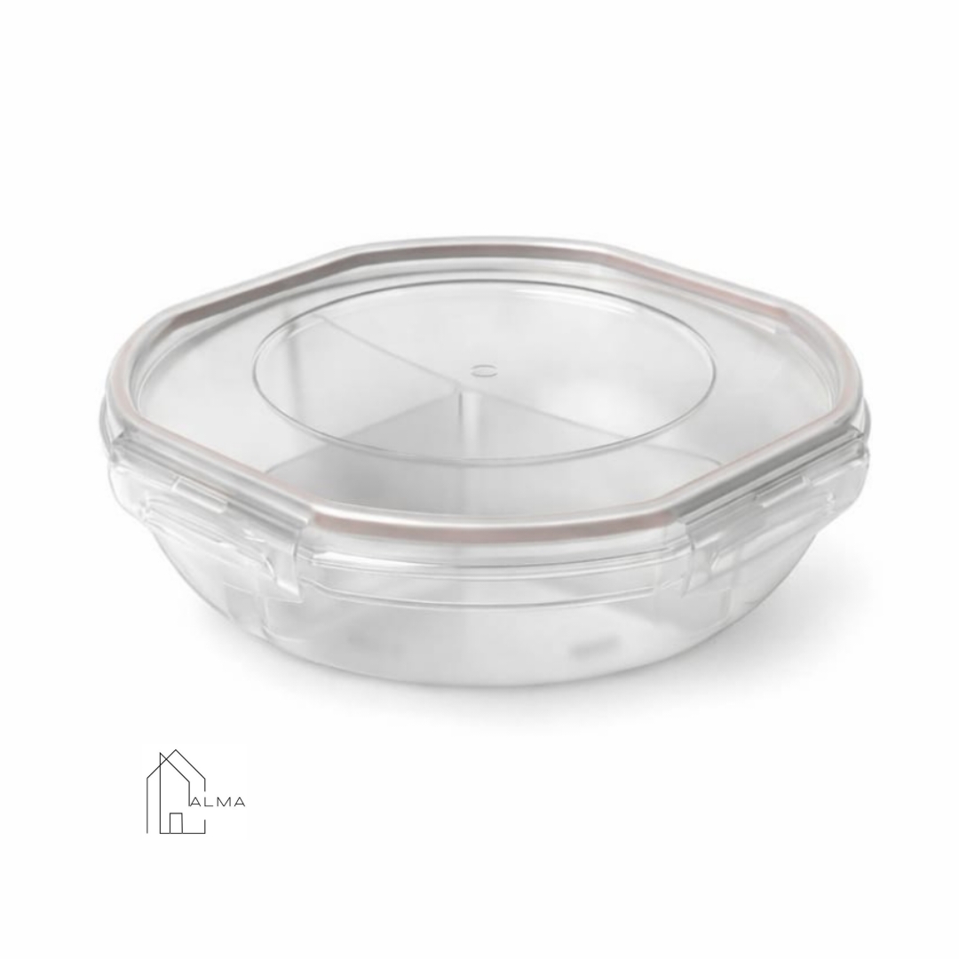 ظرف غذا سیف لاک سه خانه 1500ml ویرو پلاست