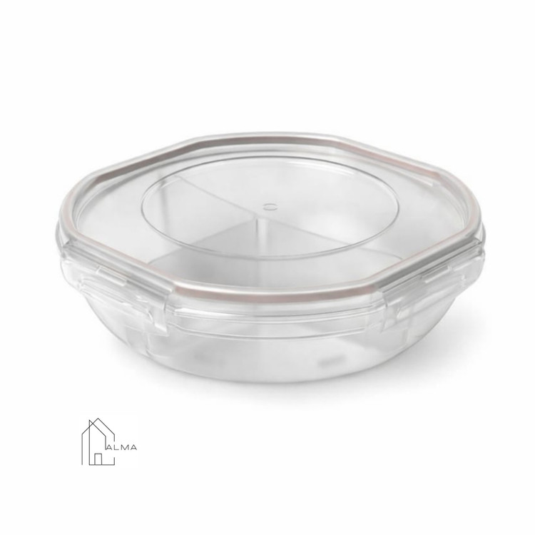 ظرف غذا سیف لاک سه خانه 1500ml ویرو پلاست